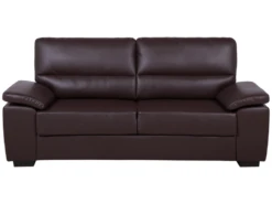 Canapé 3 Places En Cuir PU Marron VOGAR