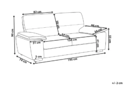 Canapé 3 Places En Cuir PU Marron VOGAR -Accueil-Canapé canape 16664581