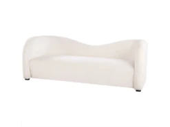 Canapé 3 Places En Velours Blanc VELTADA -Accueil-Canapé canape 16664747