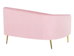 Canapé Incurvée 4 Places En Velours Rose MOSS -Accueil-Canapé canape 16664975