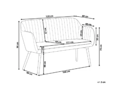 Canapé Banquette 2 Places En Velours Noir TABY -Accueil-Canapé canape 16665407