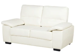 Canapé 2 Places En Cuir PU Crème VOGAR -Accueil-Canapé canape 16665469