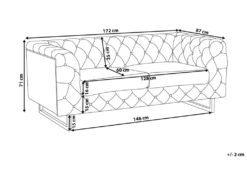 Canapé 2 Places En Cuir PU Noir VISSLAND -Accueil-Canapé canape 16665963