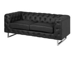 Canapé 2 Places En Cuir PU Noir VISSLAND -Accueil-Canapé canape 16665965