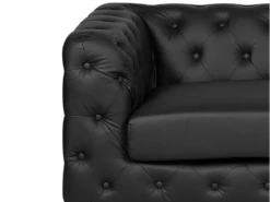 Canapé 2 Places En Cuir PU Noir VISSLAND -Accueil-Canapé canape 16665969