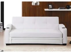 Canapé Convertible Clic Clac En Simili MIRELLA - Noir -Accueil-Canapé canape 17261