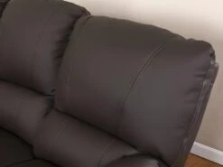 Canapé 3 Places Relax électrique En Cuir MARCIS - Marron -Accueil-Canapé canape 173197