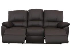 Canapé 3 Places Relax électrique En Cuir MARCIS - Marron -Accueil-Canapé canape 173242