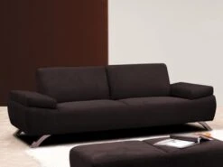 Canapé 3 Places En Microfibre POLKA - Marron