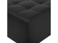 Canapé Panoramique Convertible En Cuir PU Noir 6 Places ABERDEEN -Accueil-Canapé canape 17470319