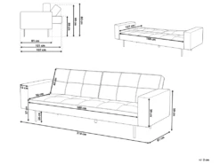 Canapé Convertible 3 Places En Velours Rose VISNES -Accueil-Canapé canape 17470887