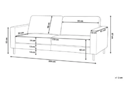 Canapé 3 Places En Cuir PU Beige SAVALEN -Accueil-Canapé canape 17472439