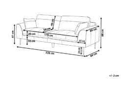 Canapé 3 Places En Cuir Noir TORGET -Accueil-Canapé canape 17473437