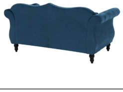 Canapé Chesterfield 2 Places En Velours Bleu SKIEN -Accueil-Canapé canape 17473503