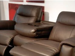 Canapé 2 Places Relax EVASION En Cuir - Marron -Accueil-Canapé canape 174786