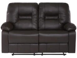 Canapé 2 Places En Cuir PU Marron Avec Position Réglable BERGEN