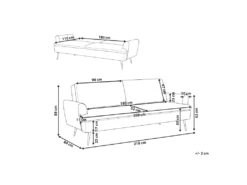 Canapé Convertible 3 Places En Velours Vert Foncé VETTRE -Accueil-Canapé canape 17605529