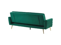 Canapé Convertible 3 Places En Velours Vert Foncé VETTRE -Accueil-Canapé canape 17605539