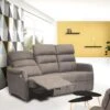 Canapé De Relaxation électrique 3 Places Gris - SOFTY -Accueil-Canapé canape 17625987