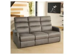 Canapé De Relaxation électrique 3 Places Gris - SOFTY 10 Canapé De Relaxation électrique 3 Places Gris - SOFTY -Accueil-Canapé canape 17625991