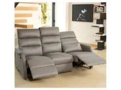 Canapé De Relaxation électrique 3 Places Gris - SOFTY 11 Canapé De Relaxation électrique 3 Places Gris - SOFTY -Accueil-Canapé canape 17625993
