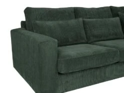 Grand Canapé D'angle Droit En Velours Côtelé Vert MONDOVI -Accueil-Canapé canape 17805919