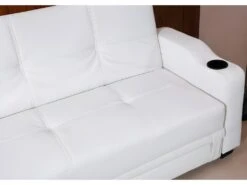 Canapé Convertible Clic Clac En Simili MIRELLA - Noir -Accueil-Canapé canape 17823