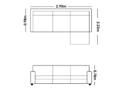 Canapé D'angle XL En Tissu ROMAIN - Noir Angle Droit -Accueil-Canapé canape 179531 1