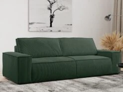 Canapé 4 Places Convertible En Velours Côtelé Vert AMELIA De Pascal Morabito -Accueil-Canapé canape 17972103