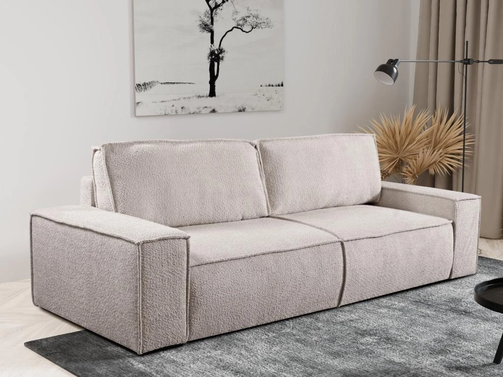 Canapé 4 Places Convertible En Tissu Bouclette Beige AMELIA De Pascal Morabito 9 Canapé 4 Places Convertible En Tissu Bouclette Beige AMELIA De Pascal Morabito – Image 7