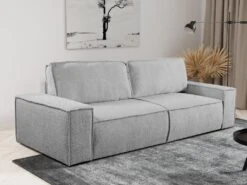 Canapé 4 Places Convertible En Tissu Bouclette Gris AMELIA De Pascal Morabito -Accueil-Canapé canape 17976511