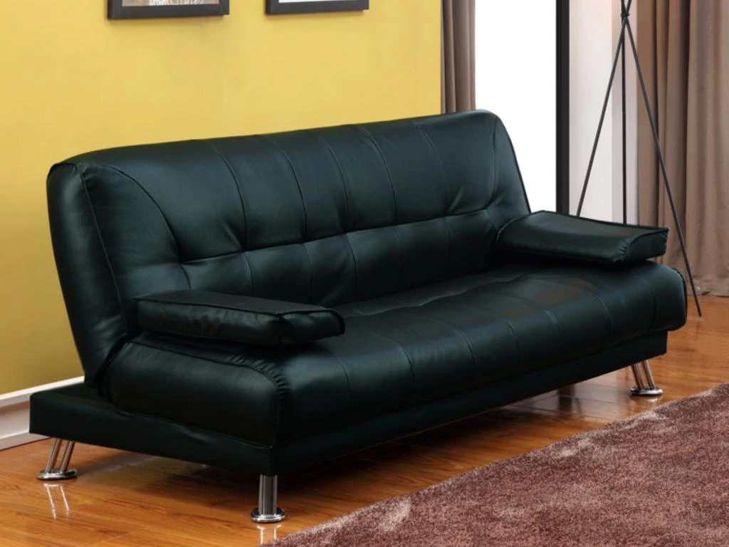 Canapé Convertible Clic-clac MAXIME En Simili - Noir 4 Canapé Convertible Clic-clac MAXIME En Simili - Noir – Image 2