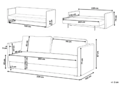 Canapé En Velours Jaune Avec Rangement EKSJO -Accueil-Canapé canape 18253707