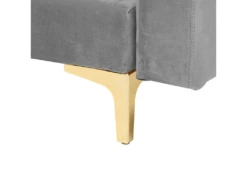 Canapé Angle Droite Convertible Velours Gris 5 Places ABERDEEN -Accueil-Canapé canape 18253749