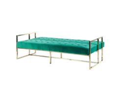 Canapé Convertible 3 Places En Velours Vert émeraude MARSTAL -Accueil-Canapé canape 18253849