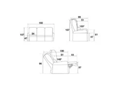 Canapé Relax électrique 3 Places Brun/Mastic - ZENIA -Accueil-Canapé canape 18273353
