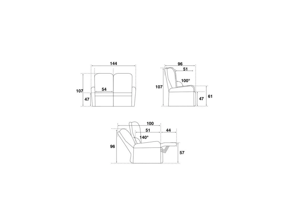 Canapé Relax électrique 2 Places Brun/Mastic - ZENIA 5 Canapé Relax électrique 2 Places Brun/Mastic - ZENIA – Image 3