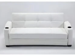 Canapé Convertible Clic Clac En Simili MIRELLA - Noir -Accueil-Canapé canape 18399