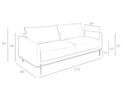 Canapé 3 Places En Cuir Marron 6130 ANGEL CERDA -Accueil-Canapé canape 18425583