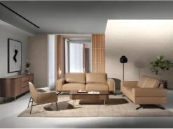 Canapé 2 Places En Cuir Couleur Arena 6133 ANGEL CERDA -Accueil-Canapé canape 18425719