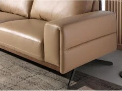 Canapé 2 Places En Cuir Couleur Arena 6133 ANGEL CERDA -Accueil-Canapé canape 18425727