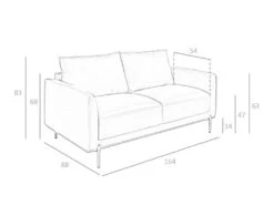 Canapé 2 Places En Cuir Marron 6129 ANGEL CERDA -Accueil-Canapé canape 18425935