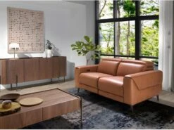 Canapé 2 Places En Cuir Avec Relaxation 6147 ANGEL CERDA -Accueil-Canapé canape 18426857