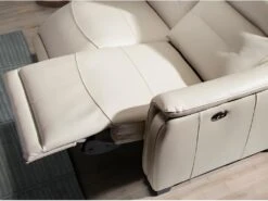 Canapé 3 Places En Cuir Gris Et Relax 6158 ANGEL CERDA -Accueil-Canapé canape 18427223