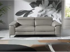 Canapé 3 Places En Cuir Avec Relax 6122 ANGEL CERDA -Accueil-Canapé canape 18427273
