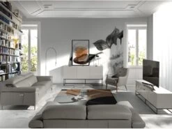 Canapé 3 Places En Cuir Avec Relax 6122 ANGEL CERDA -Accueil-Canapé canape 18427275