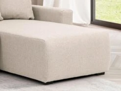Canapé D'angle Convertible Et Réversible En Tissu Beige LADAZIA -Accueil-Canapé canape 18442003