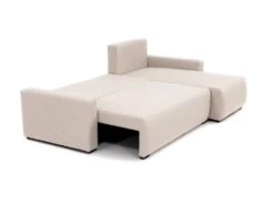 Canapé D'angle Convertible Et Réversible En Tissu Beige LADAZIA -Accueil-Canapé canape 18442011