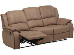 Canapé 3 Places Relax En Microfibre HERNANI - Taupe -Accueil-Canapé canape 188196