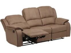 Canapé 3 Places Relax En Microfibre HERNANI - Taupe -Accueil-Canapé canape 188197